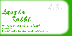 laszlo kolbl business card